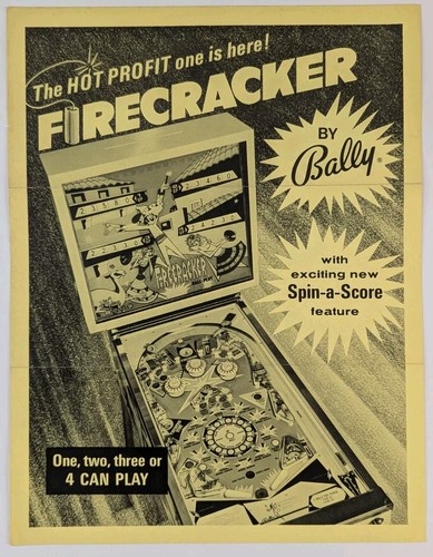 Bally firecracker flipper - bally,